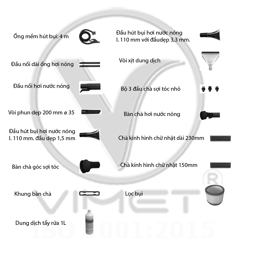 Máy vệ sinh và hút bụi bằng hơi nước nóng Lavor GV ETNA 4.1 Form