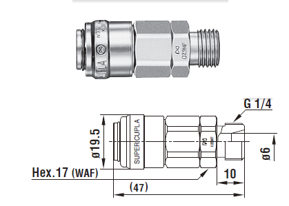 Khớp nối nhanh nitto 02SC-6