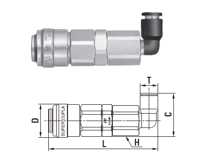 Khớp nối nhanh nitto 02SCL-06