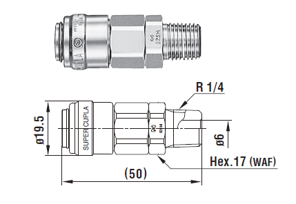 Khớp nối nhanh nitto 02SM