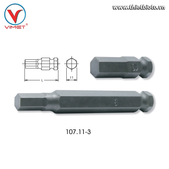 Đầu khẩu lục giác 3mm Koken 107.11-3