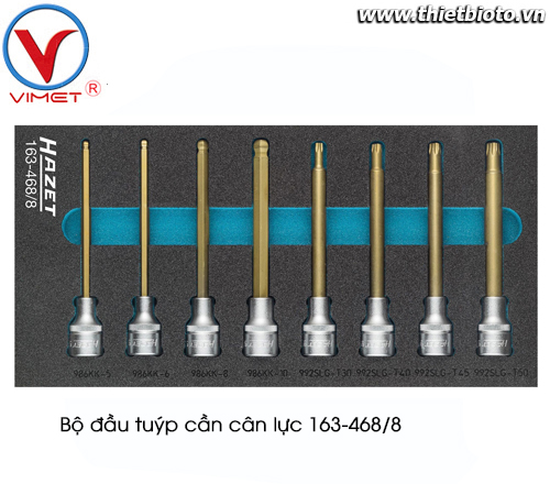 Bộ đầu tuýp cần cân lực 163-468/8 HAZET 163-468/8