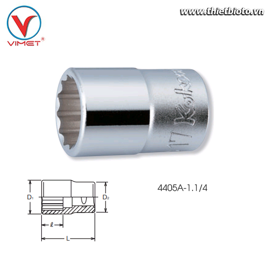 Đầu tuýp bông 1-1/4 Koken 4405A-1.1/4