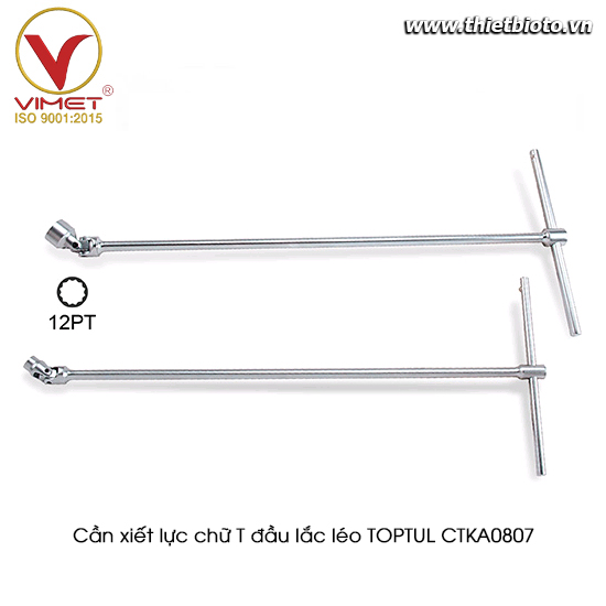 Cần xiết lực chữ T đầu tuýp lắc léo TOPTUL CTKA0807