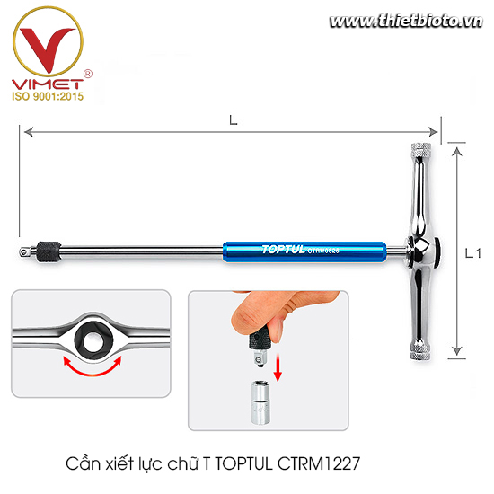 Cần xiết lực chữ T TOPTUL CTRM1227
