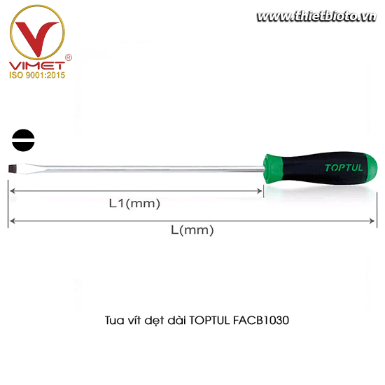 Tua vít dẹt dài TOPTUL FACB1030
