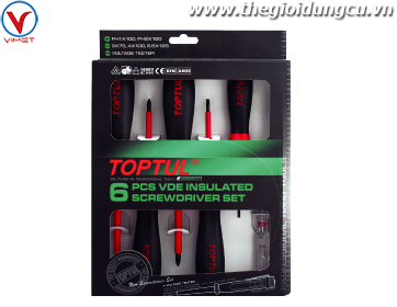 Bộ tua vít cách điện 1000V 6pcs Toptul GAAE0612