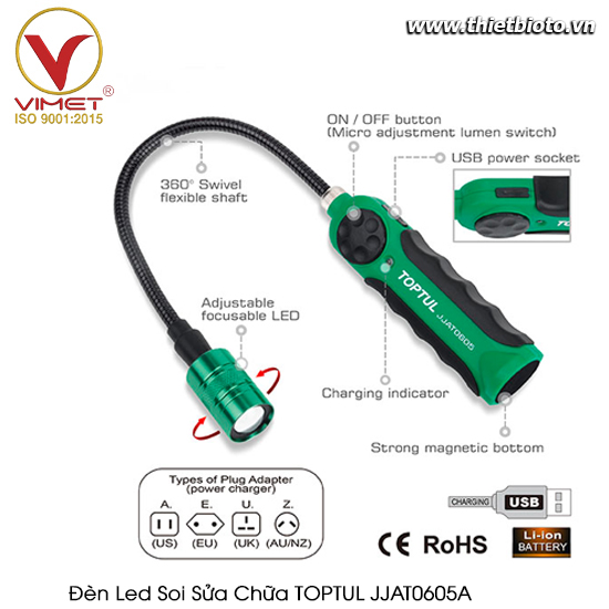 Đèn led soi sửa chữa TOPTUL JJAT0605A