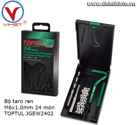 Bộ taro ren M6x1.0mm 24 món TOPTUL JGEW2402