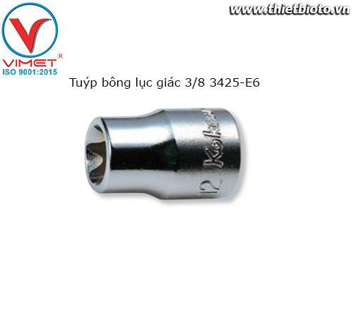 Tuýp bông lục giác 3/8 3425-E6
