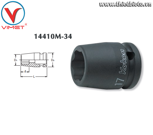 Đầu tuýp sao 34mm Koken 14410M-34