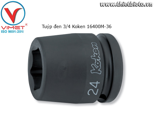 Tuýp đen 3/4 Koken 16400M-36